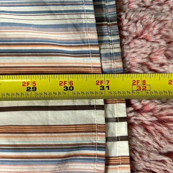 Tommy Bahama Striped Button Down Long Sleeve 100% Cotton Shirt - Picture 10 of 10